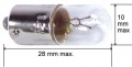 10x28mm Bayonet Lamps - 7,0v-0,3a-2,1w Bayonet Bulb
